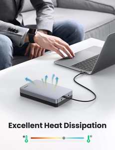 กล่องใส่ฮาร์ดดิสก์ภายนอก UGREEN ขนาด 3.5 นิ้ว สำหรับฮาร์ดดิสก์ SATA ขนาด <span class=keywords><strong>2</strong></span>.5 นิ้ว แบบ SSD และ HDD  วัสดุอะลูมิเนียม  พอร์ต USB C 3.1 Gen <span class=keywords><strong>2</strong></span> ความเร็วสูง 6Gbps - Product Image 5