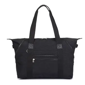 Cheap Hand Bag Ladies Washed Materials Casual Female Travel Bags Handbags Women Famous Brand Bolsa Feminia Nylon Beach Bag Tote