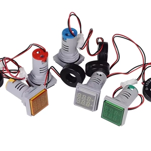 Voltmètre ampèremètre numérique LED carré ST17VA 22 mm, certifié CE RoHS, précision de classe A - Product Image 4