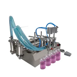 Double Nozzles Semi Automatic Liquid Milk Juice Bottle Filling Dispensing Machine For Glass Plastic Bottles 5000 ml