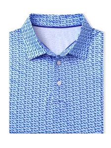 2025 venta al por mayor nuevo diseño Oem logo sublimación Polo Golf camisas rendimiento Polo camisetas para hombres estiramiento elástico Golf desgaste - Product Image 6