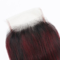 Lot d'échantillons P1B/99J de tissages de cheveux vietnamiens, couleur piano, extensions de cheveux humains vierges, mèches rouges foncées mélangées