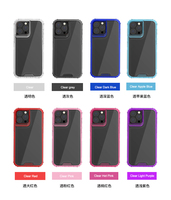 3 in 1 kristal şeffaf telefon kılıfı için iPhone13 14 12 11 Pro Max Mini XS XR X 7 8 artı şeffaf telefon kapak zırh geri kılıfları