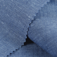 Tissu tissé léger teint en fil, couleur unie, 55 % lin 45 % coton, écologique, pour chemises homme, femme, garçon, fille - Meilleure vente