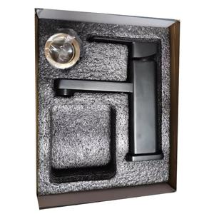 Robinet de lavabo noir économique à poignée unique en acier inoxydable, à économie d'eau, pour montage sur comptoir de salle de bain - Product Image 4