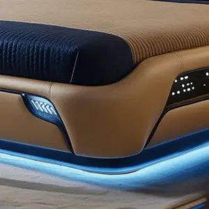 Lit double français Dream Space en cuir véritable avec cadre en bois, mobilier de maison, solution de sommeil idéale pour les enfants, chambre élégante - Product Image 6