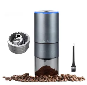 フレンチプレスにエスプレッソドリップを注ぐための小型自動バリコーヒー豆グラインダーUSB充電式ポータブルコーヒーグラインダー