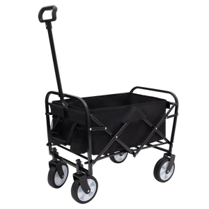 Carrito Plegable Walticis de 4 Ruedas, Carrito Utilitario Plegable para Exteriores, Camping, Senderismo, Compras, Estructura de Metal Negro - Product Image 3