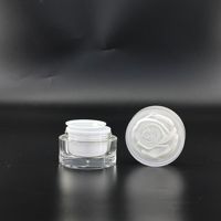 Botella Cosmética Acrílica con Tapa de Plástico y Diseño de Rosa, Personalizada de Fábrica, de 0.17 a 6 oz, con Logotipo Personalizado y Galvanoplastia