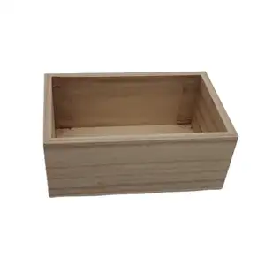 Rectangle Storage Organizer Desktop Drawer Decor Personalized Wooden Box