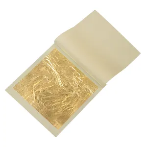 4,33*4,33 CM 24K 99,9% Blattgold Essbare Gold flocken für die Dekoration von Lebensmitteln Wein kuchen Kaffee Eis steak