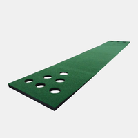 Tapis d'entraînement de golf Shuran, 12 trous, pliable, portable, en flanelle, pour entraînement en intérieur et en extérieur, tapis de golf vert OEM SRGPM2