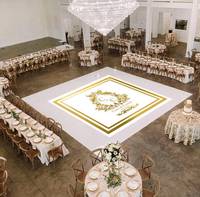 Autocollant de sol de mariage personnalisé entièrement imprimé, brillant/mat, en vinyle amovible, pour design de piste de danse de mariage. Conception Gratuite