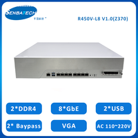 R450V-L8 (Z370) 4 ou 2 Fiber Card SFP 8 LAN 2U Rackmount Firewall LGA1151 Routeur de gestion de réseau à usage professionnel