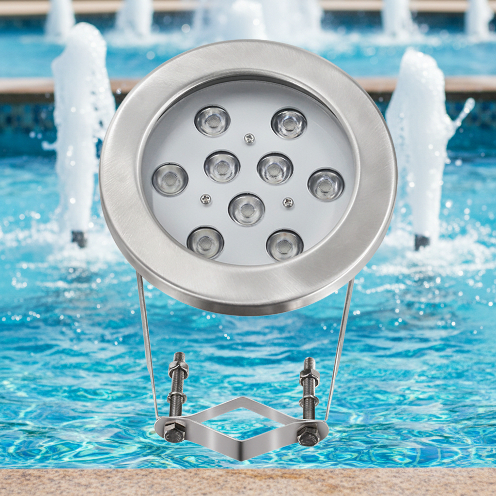 Customizable IP68 High Lumen RGB Pool Lights Waterproof Outdoor Fountain Underwater Light with Color Change Feature