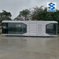 Capsules spatiales modernes de 20/40 pieds, design mobile intelligent détachable, capsule spatiale personnalisée anti-humidité pour la vente