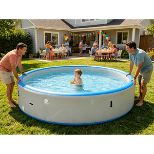 <span class=keywords><strong>Piscine</strong></span> gonflable ronde en PVC DWF sur mesure, <span class=keywords><strong>piscine</strong></span> portable pour la cour - Product Image 4