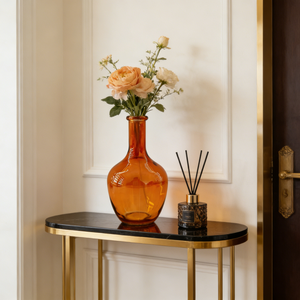 Vaso Vintage in Vetro Ambrato Scanalato, Vaso Decorativo per Fiori, Centrotavola per Matrimoni, Decorazione per la Casa, Fornitore OEM all'Ingrosso - Product Image 5