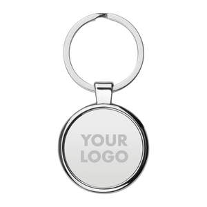 도매 라운드 금속 자동차 열쇠 고리 무료 레이저 각인 로고 판촉 카라비너 및 키 체인 소량 - Product Image 1