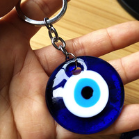 Vente en gros de porte-clés mauvais œil turc Accessoire de porte-clés mauvais œil Porte-clés œil du diable Porte-clés en verre