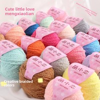 Adorable bricolage corail polaire Crochet pince à cheveux poupée mignon petit amour court fil moelleux fait à la main 100% polyester teint motif