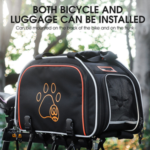 Sac de transport multifonctionnel pour animaux de compagnie WEST BIKING, sac de voyage portable pour vélo, porte-animaux multifonctionnel pour vélo - Product Image 6