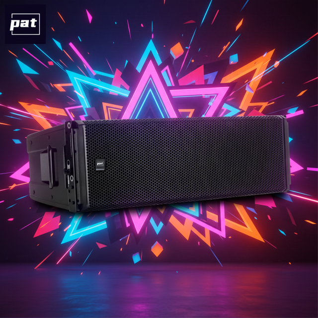 PAT HDL 50-A 4K 2 X 12inch Neodymium Three-Way Line Array Loudspeaker with Wood Shell XLR Connectivity for Large-Sized Events