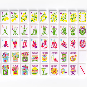 Milk White Single Layer Acrylic American Mahjong Set for Family Game Night - Product Image 1