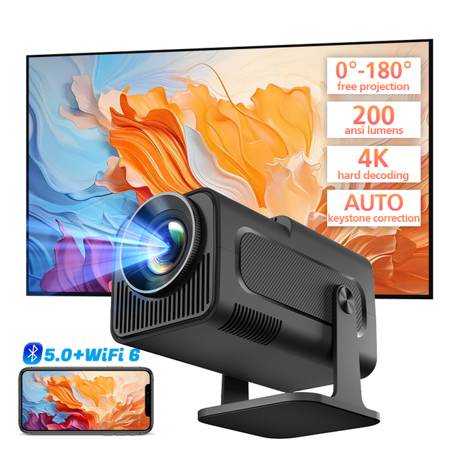 Hotack HY320MiNi Smart Android Wireless Phone Projecteur Full Hd Home Theater Proyector Portable Outdoor Mini 4k Projector
