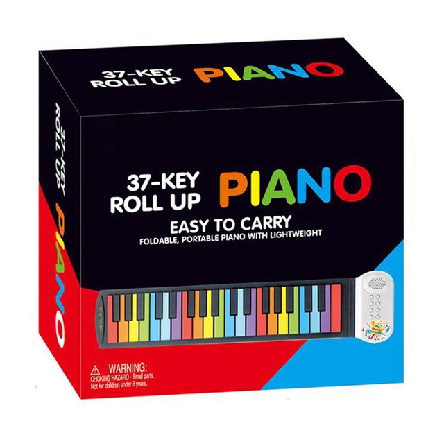 New Education Toys Children's 37 Keys Folding Soft Electron Organ Piano Keyboard for Early Kids Toys Game Set Gift
