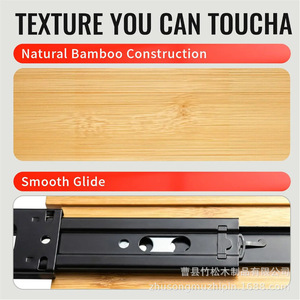 Estante de Especias de Madera de 2 Niveles, Organizador de Cocina de Bambú, Tipo Vertical, Organizador de Gabinete Extraíble - Product Image 4