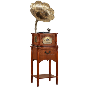 Cổ điển bằng gỗ gramophone Retro Vinyl Máy quay đĩa ghi âm Máy nghe nhạc cổ gramophone Vinyl đa Turntable thu âm thanh - Product Image 1
