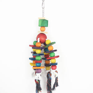 Hoge Kwaliteit Kleur Natuurlijke Houten Huisdier Grote Vogel Kauw Kooi Speelgoed Vogel Kauwen Speelgoed Voor Grote Papegaai - Product Image 1