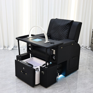 Sillón de Manicura Multifuncional Negro para Spa de Pies, Silla de Lujo con Aspiradora y Lámpara para Esmalte de Uñas - Product Image 4