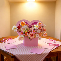 Boîtes de paniers à fleurs en papier durables de haute qualité exquises tailles personnalisées plusieurs couleurs pour l'emballage cadeau de fleurs collations cadeaux