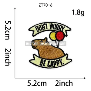 Adesivi Termoadesivi Ricamati con Simpatici Capibara Cartoon <span class=keywords><strong>per</strong></span> Felpe, Cappelli e Borse - Product Image 3
