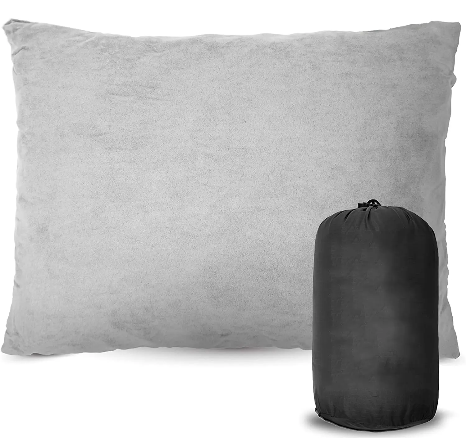 Travesseiro de acampamento OEM de venda quente, travesseiro de viagem de espuma de memória compressível para viajar e dormir