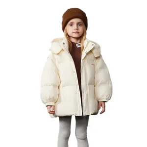Girls And Boys Thick Hooded Warm Winter Down Jacket Coat White Duck 600 Fill Down Winter Clothes Puffer Jacket