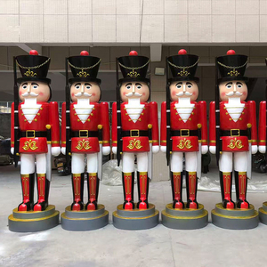 Sculptures géantes de Noël pour centres commerciaux, sculptures <span class=keywords><strong>en</strong></span> fibre de verre, casse-noisettes de Noël de 10 pieds à vendre - Product Image 4