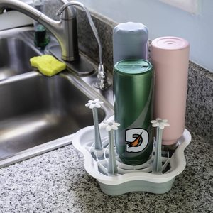 Countertop Drying <b>Rack</b> for Insulated Water Bottles <b>Drinking</b> Glasses Sport Baby Bottles Tumblers Mugs Drying <b>Rack</b> with Drain Tray - Product Image 1