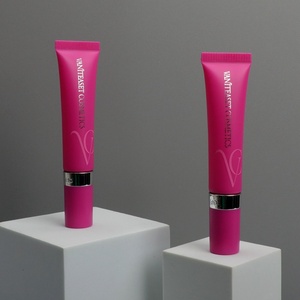 Wholesale Luxury Colored Empty 15Ml 20Ml Red Custom Soft Squeeze Cosmetic <b>Plastic</b> Balm <b>Tube</b> Packaging With Rolling Massage Head - Product Image 6