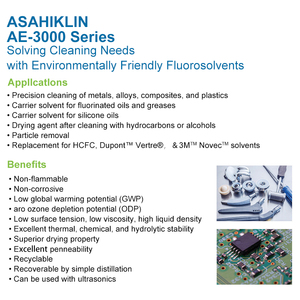 AGC ASAHIKLIN AE-3000 pour le nettoyage des équipements de laboratoire Solvant fluoré - Product Image 3