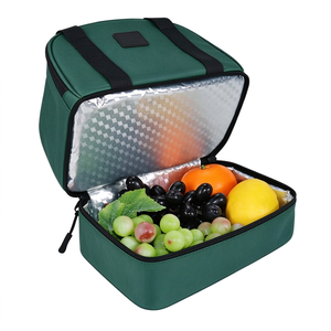 Lonchera Térmica de Doble Compartimento ISO 2024, Bolsa de Almuerzo de 2 Capas, Poliéster, Lámina de Aluminio, Impermeable, Aislada, Cierre de Cremallera, Gran Capacidad - Product Image 5