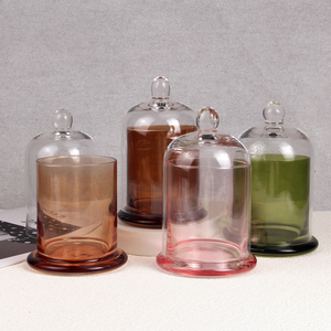 Bocaux à bougies cloche multicolores, dôme en verre de couleur personnalisée, contenants <span class=keywords><strong>pour</strong></span> bougies, <span class=keywords><strong>fabrication</strong></span> de bougies, décoration intérieure, vente en gros et OEM - Product Image 3