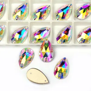 Best Quality Crystal AB Sew On Crystal Glass Rhinestones