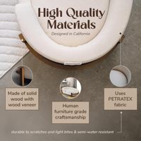 Hamac pour chat de haute qualité en bois assemblage facile Design moderne du milieu du siècle tissu résistant aux rayures lit pour chat surélevé de qualité supérieure