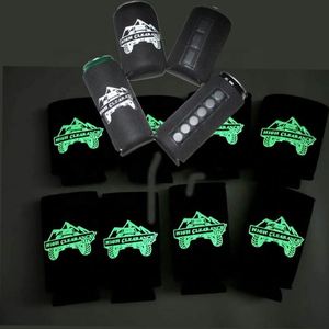 Custom Logo 12oz Neoprene Magnetic Can Cooler Luminous Glow in the Dark Magnet Can Coolie Cooler Bags Product Category - Product Image 1