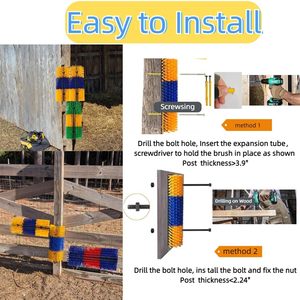 แปรงสำหรับข่วนปศุสัตว์แปรงสำหรับข่วนดูแลม้าขนแพะเครื่องมือทำความสะอาดขนแปรงนวดสำหรับม้าวัวแบบพรีเมี่ยม - Product Image 2
