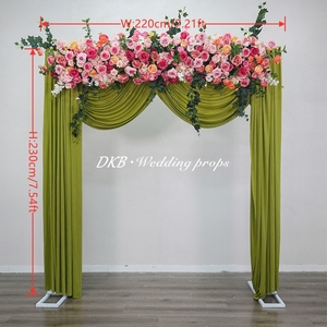 Wedding Birthday Ceiling Decor Cloth green Milk Silk Polyester Stretch Fabric for Party Celebration - Product Image 2