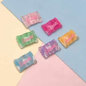 Ciondoli a forma di caramella dolce in resina 3D, cabochon piatti <span class=keywords><strong>per</strong></span> portachiavi fai da te, forniture <span class=keywords><strong>per</strong></span> la creazione di gioielli <span class=keywords><strong>per</strong></span> bambini e ragazze - Product Image 3